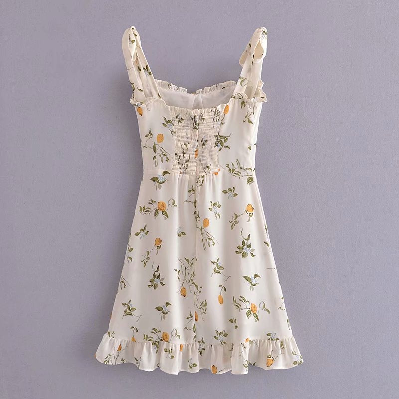 French Lemon Print Dress