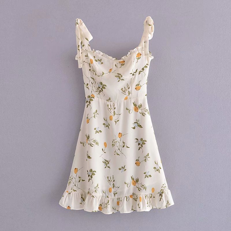 French Lemon Print Dress