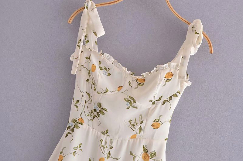 French Lemon Print Dress
